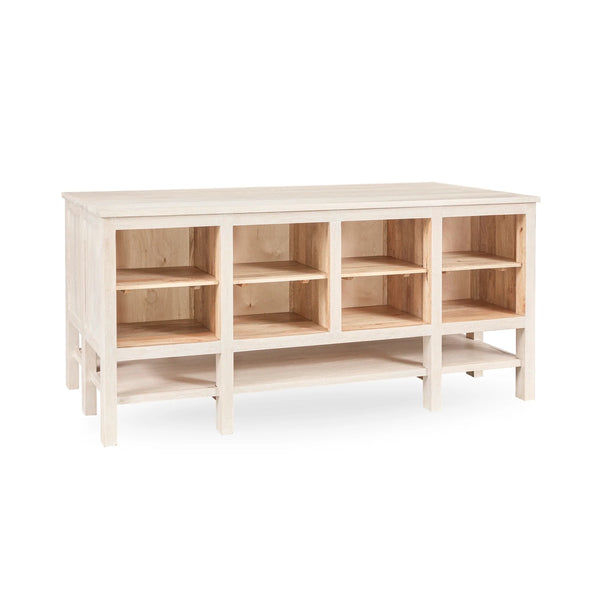 Creamwood Workstation - White Washed Finish