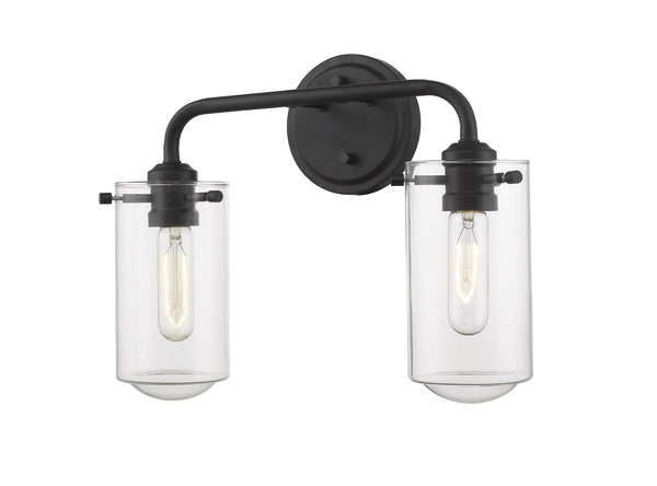 Delaney 2 Light Vanity in Matte Black Finish