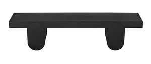 Evora Industrial Steel Coffee Table in Matte Black