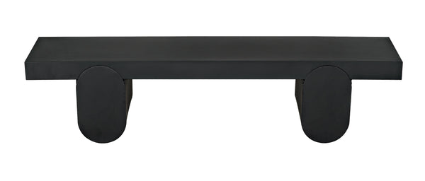 Evora Industrial Steel Coffee Table in Matte Black