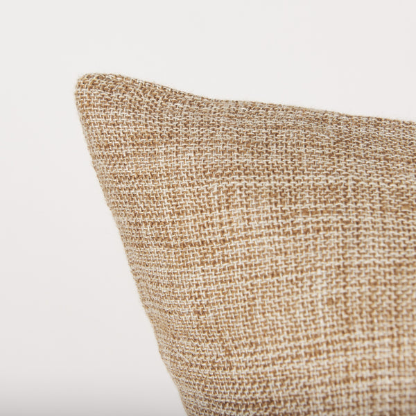 Jacklyn Brown Linen Square Decorative Pillow Cover