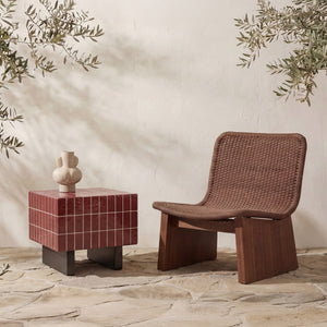 Moe's Farren Outdoor Side Table in Brown