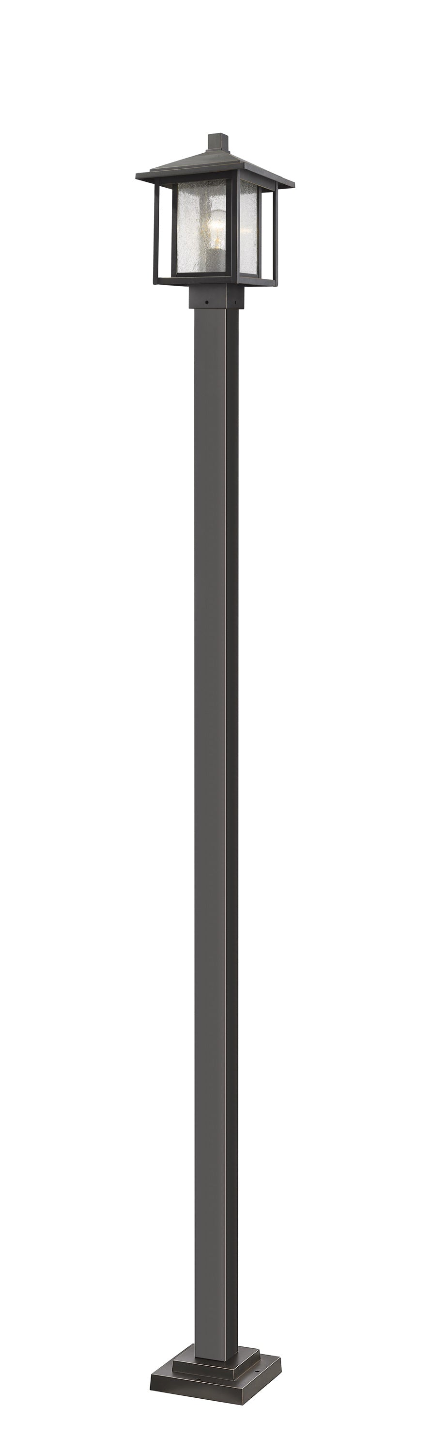 Aspen 1 Light Outdoor Post Mounted Fixture in Oil Rubbed Bronze Finish