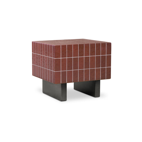 Moe's Farren Outdoor Side Table in Brown
