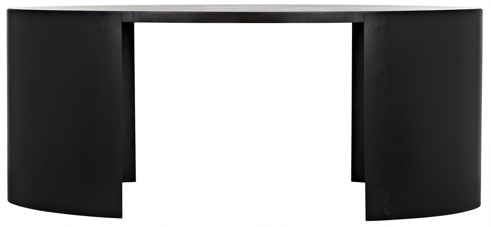 Marigold Desk, Ebony Walnut with Black Steel