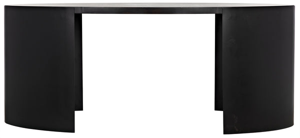 Marigold Desk, Ebony Walnut with Black Steel
