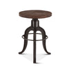 Industrial Teak Adjustable Recycled Teak Bar Stool