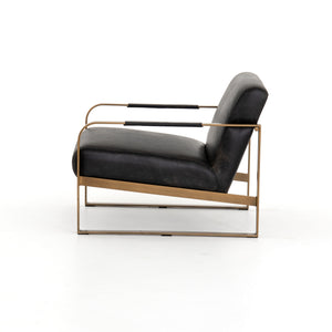 Jules Leather Chair-Rialto Ebony