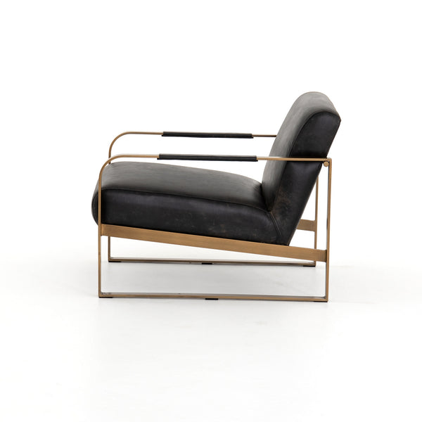 Jules Leather Chair-Rialto Ebony
