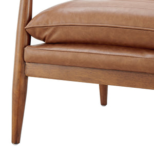 Edmond PU Accent Arm Chair, Vintage Cider