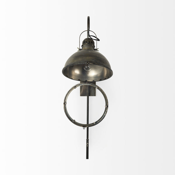 Tazb 13L x 11W x 62H Gold Metal Conical Shade Wall Sconce