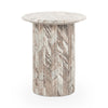 Nordens Marble Round End Table - Rusty Gray