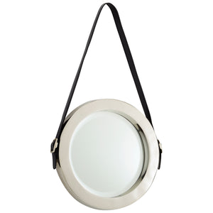 Round Venster Mirror In Nickel