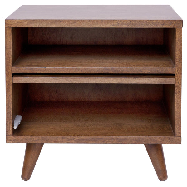 Piero Chevron Night Stand/ Side Table In Monterey Brown