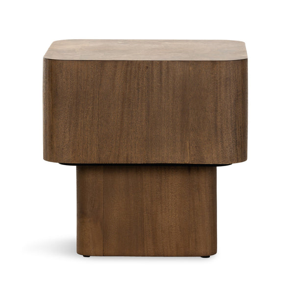 Blanco End Table - Warm Umber Burl