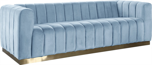 Francis Sofa In Sky Blue Velvet