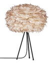 Eos 26" H Table Lamp in Light Brown with Black Base