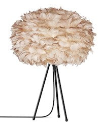 Eos 26" H Table Lamp in Light Brown with Black Base