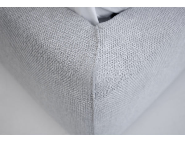 Cove Storage Queen Bed in heather grey chenille fabric