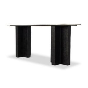 Terrell Large Console Table in Polished White