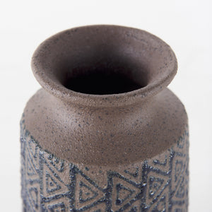Sefina II Medium Brown/Black Patterned Ceramic Vase