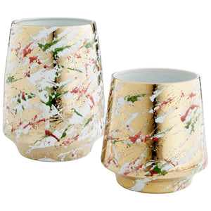 Ardent Splash Container in Multi-color Glaze