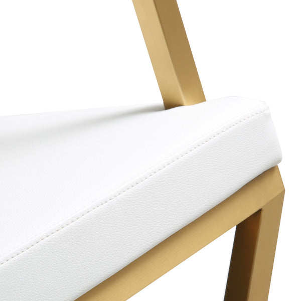 Director White Gold Steel Barstool