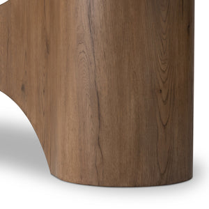 Olexey Oval Dining Table in Rubbed Light
