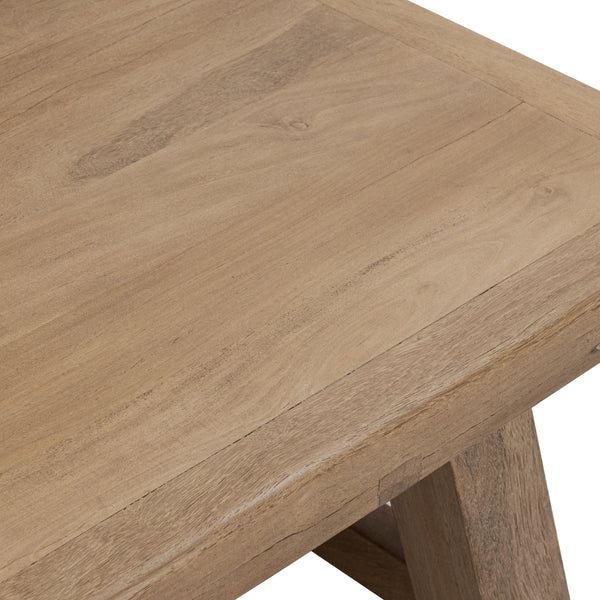 Valen Reclaimed Wood Coffee Table with Sawhorse Base