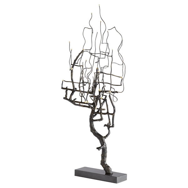 Wilting Brass Sculpture in Gold and Black