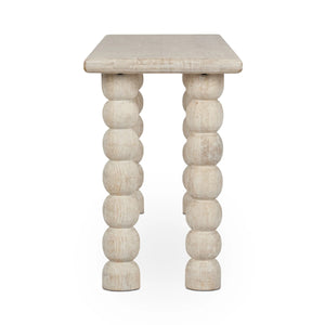 Adir Solid Wood Rectangle Console Table - Cream