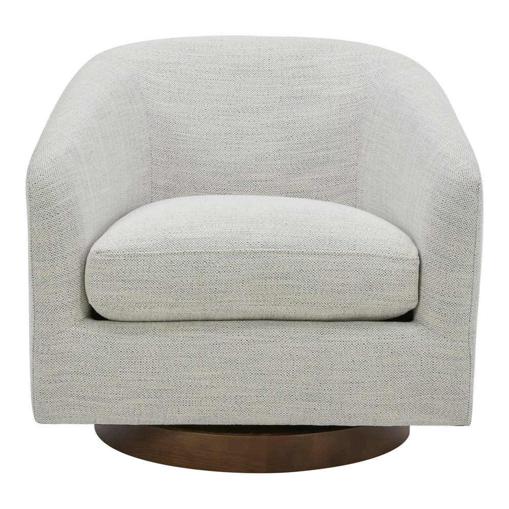 Moe's Oscy Swivel Chair in Splashed White
