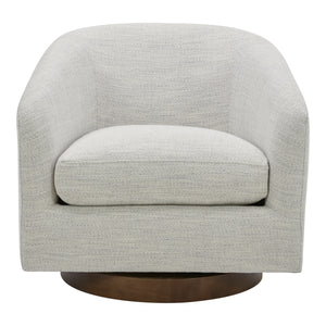 Moe's Oscy Swivel Chair in Splashed White