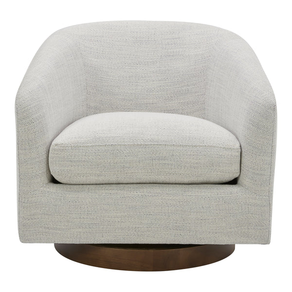 Moe's Oscy Swivel Chair in Splashed White