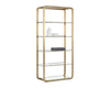 AMBRETTA BOOKCASE - LARGE - GOLD / CLEAR