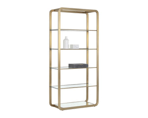 AMBRETTA BOOKCASE - LARGE - GOLD / CLEAR