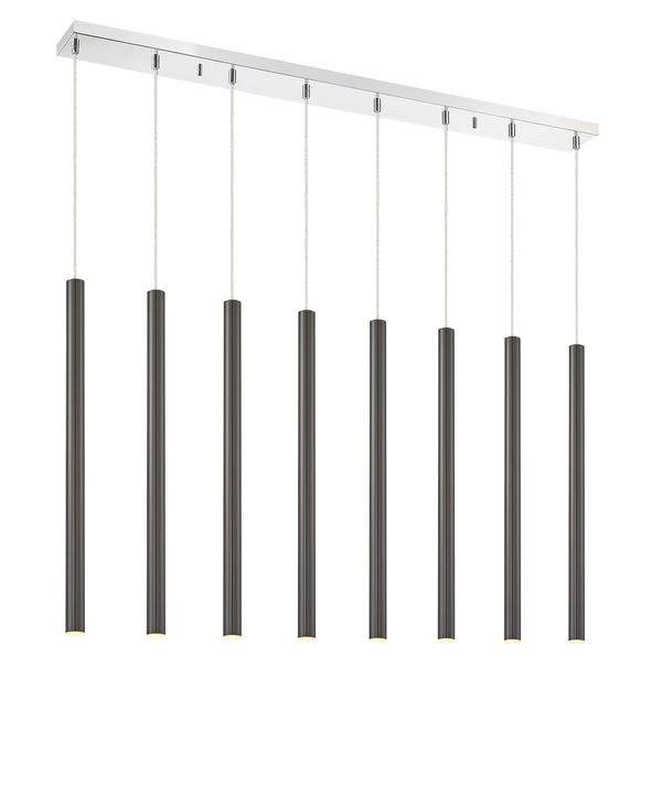 Forest 8 Light Island/Billiard in Chrome Finish