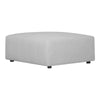 Moe's Lyric Beige Ottoman with Channel Stitching