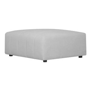 Moe's Lyric Beige Ottoman with Channel Stitching