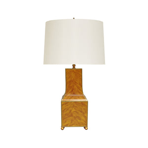HANDPAINTED PAGODA TABLE LAMP IN TORTOISE SHELL