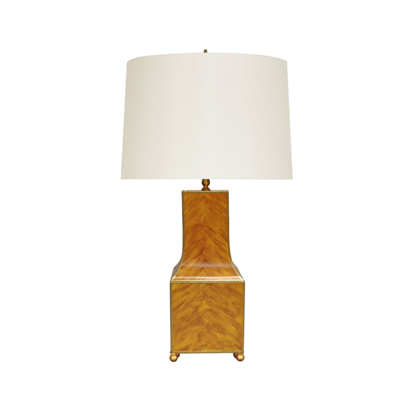 HANDPAINTED PAGODA TABLE LAMP IN TORTOISE SHELL