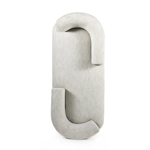Deandra Tete A Tete Chaise In Merino Cotton