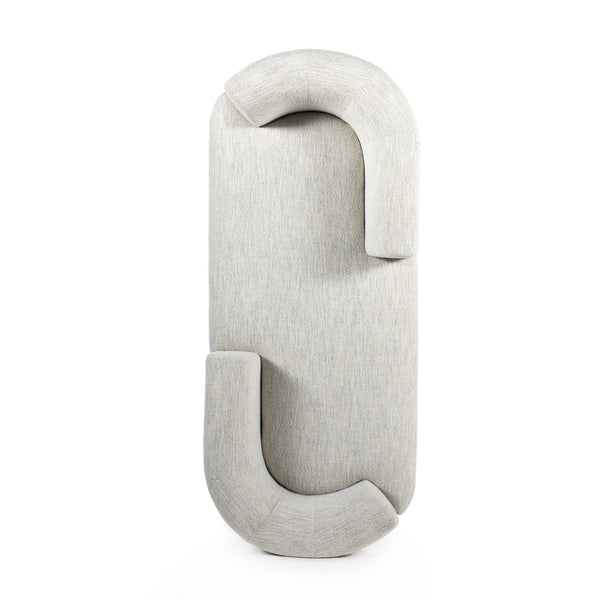 Deandra Tete A Tete Chaise In Merino Cotton