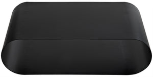 Hera Industrial Steel Coffee Table in Matte Black