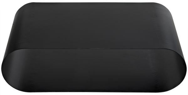 Hera Industrial Steel Coffee Table in Matte Black