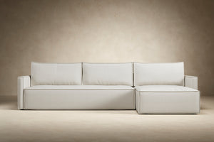 NEWILLA SOFA BED W/LOUNGER 57"X118", W/SLIM ARM RESTS