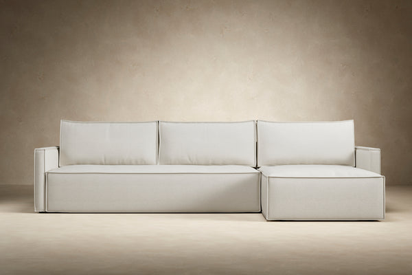 NEWILLA SOFA BED W/LOUNGER 57"X118", W/SLIM ARM RESTS