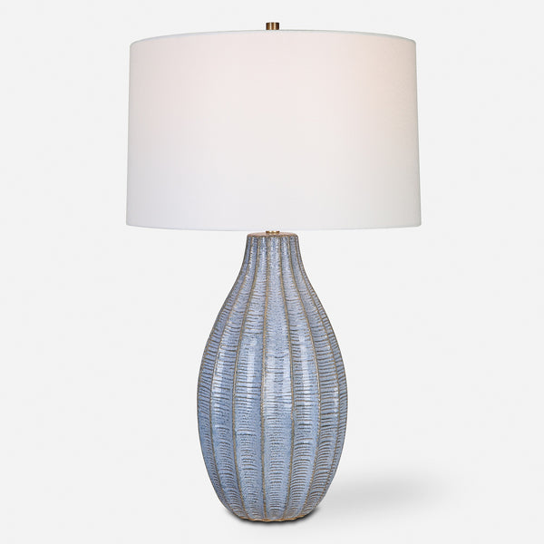 Veston Blue Glaze Table Lamp