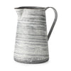 Serena II 11.2H Large Gray/White Textured Metal Jug