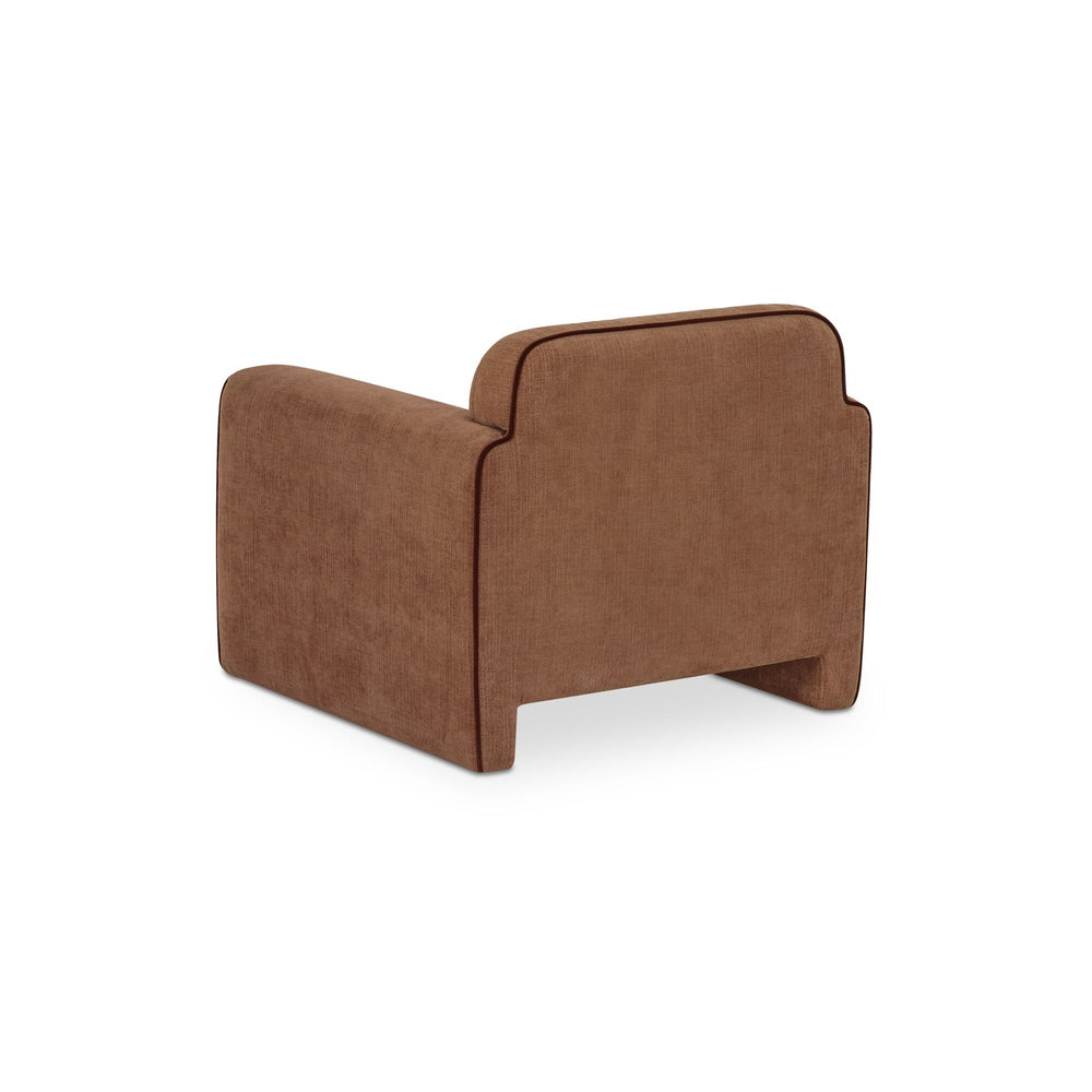 Leo Chair in Light Brown with Curved Back